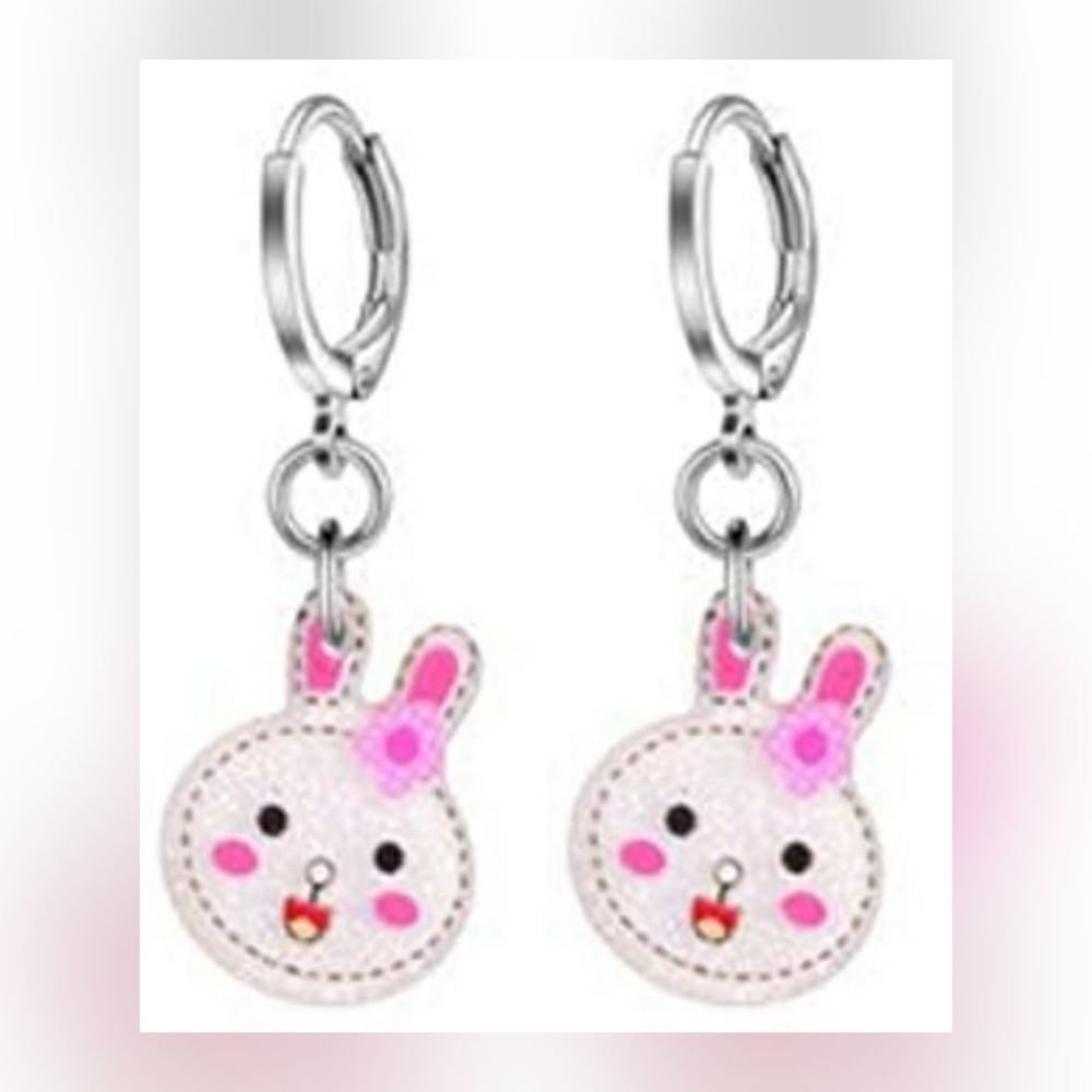 Hypoallergenic Acrylic Dangle Hoop Earrings
